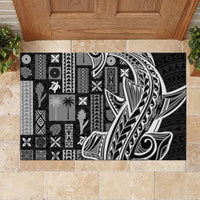 Samoa Tapa Rubber Doormat Siapo Mix Tatau Patterns - Black - Wonder Print Shop