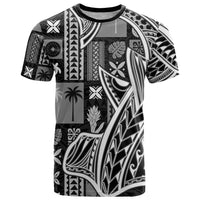 Samoa Tapa T Shirt Siapo Mix Tatau Patterns - Black - Wonder Print Shop