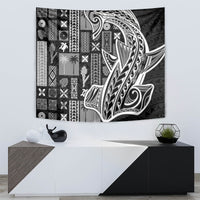Samoa Tapa Tapestry Siapo Mix Tatau Patterns - Black - Wonder Print Shop