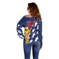 USA Soccer Custom Vintage 1994 Inspired Off Shoulder Sweater - Wonder Print Shop