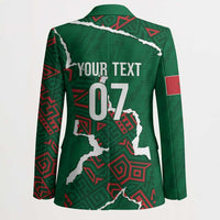 Morocco Football Custom Blazer Grunge Motifs