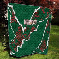 Morocco Football Quilt Grunge Motifs