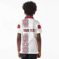 Morocco Atlas Lions Personalized Kid Polo Shirt Arabesque Inspired Pattern