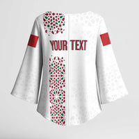 Morocco Atlas Lions Personalized Kimono Sleeve Blouse Arabesque Inspired Pattern