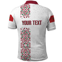 Morocco Atlas Lions Personalized Polo Shirt Arabesque Inspired Pattern