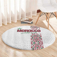 Morocco Atlas Lions Round Carpet Arabesque Inspired Pattern