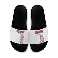 Morocco Atlas Lions Slide Sandals Arabesque Inspired Pattern