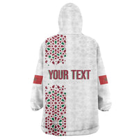 Morocco Atlas Lions Personalized Wearable Blanket Hoodie Arabesque Inspired Pattern
