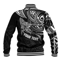 Personalised Father's Day Polynesian Baseball Jacket Best Dad Ever - Black LT7 - Wonder Print Shop