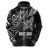 Personalised Father's Day Polynesian Hoodie Best Dad Ever - Black - Wonder Print Shop
