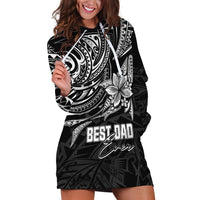 Personalised Father's Day Polynesian Hoodie Dress Best Dad Ever - Black - Wonder Print Shop