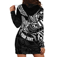 Personalised Father's Day Polynesian Hoodie Dress Best Dad Ever - Black - Wonder Print Shop