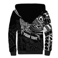 Personalised Father's Day Polynesian Sherpa Hoodie Best Dad Ever - Black - Wonder Print Shop