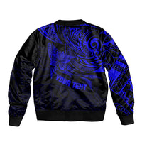Personalised Father's Day Polynesian Bomber Jacket Best Dad Ever - Blue LT7 - Wonder Print Shop