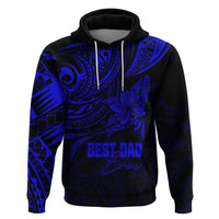 Personalised Father's Day Polynesian Hoodie Best Dad Ever - Blue - Wonder Print Shop