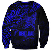Personalised Father's Day Polynesian Sweatshirt Best Dad Ever - Blue - Wonder Print Shop
