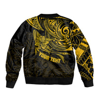 Personalised Father's Day Polynesian Bomber Jacket Best Dad Ever - Gold LT7 - Wonder Print Shop