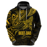 Personalised Father's Day Polynesian Hoodie Best Dad Ever - Gold - Wonder Print Shop