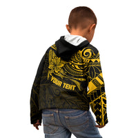 Personalised Father's Day Polynesian Kid Hoodie Best Dad Ever - Gold - Wonder Print Shop