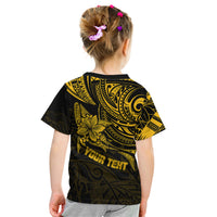 Personalised Father's Day Polynesian Kid T Shirt Best Dad Ever - Gold - Wonder Print Shop