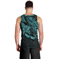 personalised-fathers-day-polynesian-men-tank-top-best-dad-ever-turquoise
