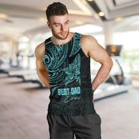 personalised-fathers-day-polynesian-men-tank-top-best-dad-ever-turquoise