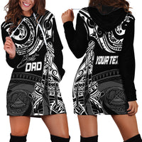 Personalised Father's Day American Samoa Hoodie Dress Polynesian Dad & Kid - Wonder Print Shop