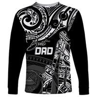 Personalised Father's Day American Samoa Long Sleeve Shirt Polynesian Dad & Kid - Wonder Print Shop