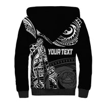 Personalised Father's Day American Samoa Sherpa Hoodie Polynesian Dad & Kid - Wonder Print Shop