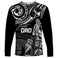 Personalised Father's Day Fiji Long Sleeve Shirt Polynesian Dad & Kid - Wonder Print Shop