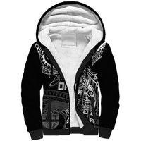 Personalised Father's Day Fiji Sherpa Hoodie Polynesian Dad & Kid - Wonder Print Shop