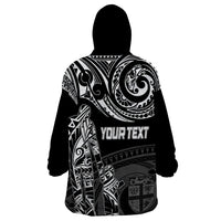 Personalised Father's Day Fiji Wearable Blanket Hoodie Polynesian Dad & Kid - Wonder Print Shop