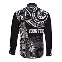 Personalised Father's Day Guam Long Sleeve Button Shirt Polynesian Dad & Kid - Wonder Print Shop