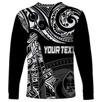 Personalised Father's Day Guam Long Sleeve Shirt Polynesian Dad & Kid - Wonder Print Shop