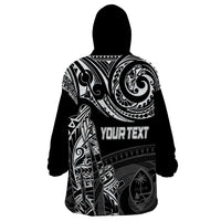 Personalised Father's Day Guam Wearable Blanket Hoodie Polynesian Dad & Kid - Wonder Print Shop
