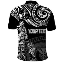 Custom Fathers Day Kanaka Hawaii Polo Shirt Polynesian Dad and Kid - Wonder Print Shop