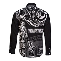 Personalised Father's Day Samoa Long Sleeve Button Shirt Polynesian Dad & Kid - Wonder Print Shop