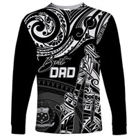 Personalised Father's Day Samoa Long Sleeve Shirt Polynesian Dad & Kid - Wonder Print Shop