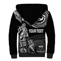 Personalised Father's Day Samoa Sherpa Hoodie Polynesian Dad & Kid - Wonder Print Shop