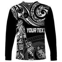 Personalised Father's Day Tonga Long Sleeve Shirt Polynesian Dad & Kid - Wonder Print Shop