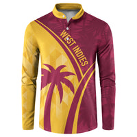 West Indies Cricket World Cup 2024 Button Sweatshirt Tropical Style LT7 - Wonder Print Shop