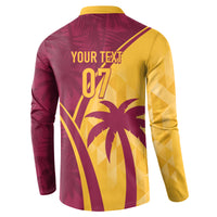 West Indies Cricket World Cup 2024 Button Sweatshirt Tropical Style LT7 - Wonder Print Shop