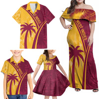 West Indies Cricket World Cup 2024 Family Matching Off Shoulder Maxi Dress and Hawaiian Shirt Tropical Style LT7 - Wonder Print Shop