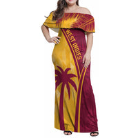 West Indies Cricket World Cup 2024 Family Matching Off Shoulder Maxi Dress and Hawaiian Shirt Tropical Style LT7 - Wonder Print Shop