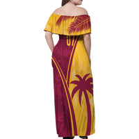 West Indies Cricket World Cup 2024 Family Matching Off Shoulder Maxi Dress and Hawaiian Shirt Tropical Style LT7 - Wonder Print Shop