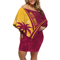 West Indies Cricket World Cup 2024 Family Matching Off Shoulder Short Dress and Hawaiian Shirt Tropical Style LT7 - Wonder Print Shop