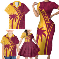 West Indies Cricket World Cup 2024 Family Matching Short Sleeve Bodycon Dress and Hawaiian Shirt Tropical Style - Wonder Print Shop