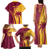 West Indies Cricket World Cup 2024 Family Matching Tank Maxi Dress and Hawaiian Shirt Tropical Style - Wonder Print Shop