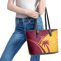 West Indies Cricket World Cup 2024 Leather Tote Bag Tropical Style - Wonder Print Shop