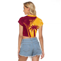 West Indies Cricket World Cup 2024 Raglan Cropped T Shirt Tropical Style - Wonder Print Shop